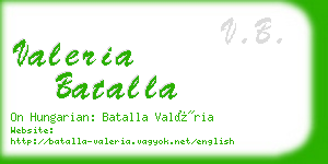 valeria batalla business card